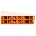 Brady 230 Volts Conduit and Voltage Lbls 1.125 in H x 4.125 in W BK on OR 5/PK 152353